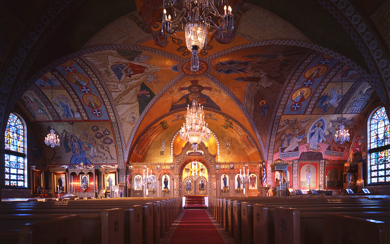 Cathedral holy orthodox rainbow russian virgin